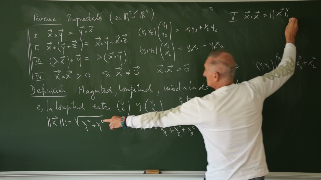 11 Producto Escalar. Módulo, Ángulo. Desigualdad Schwarz. Espacios vectoriales con producto interno.