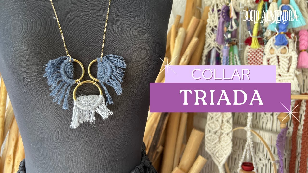 Haz tu propio collar de macramé ¡Elegante y sencillo! (Tutorial)