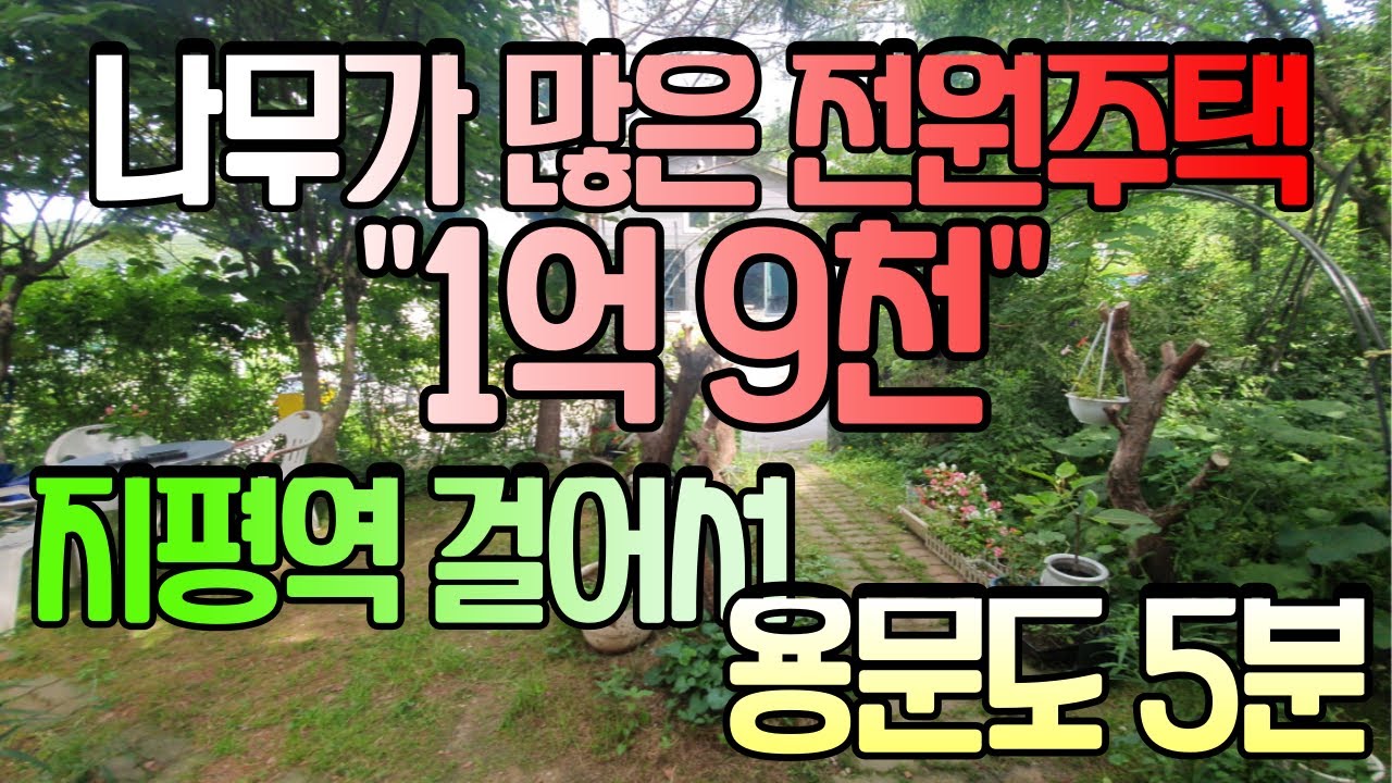 지평역 걸어서.용문도 5분거리 전원생활편리하고 한적한 마을내 나무가 많은 전원주택 1억9천 [양평전원주택급매물,양평토지급매물,양평부동산급매물전문