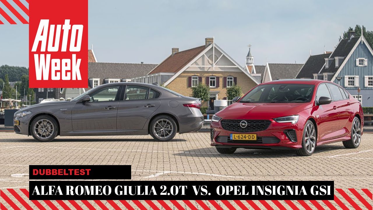 Alfa Romeo Giulia 2.0T Super vs. Opel Insignia GSi - AutoWeek Dubbeltest - English subtitles