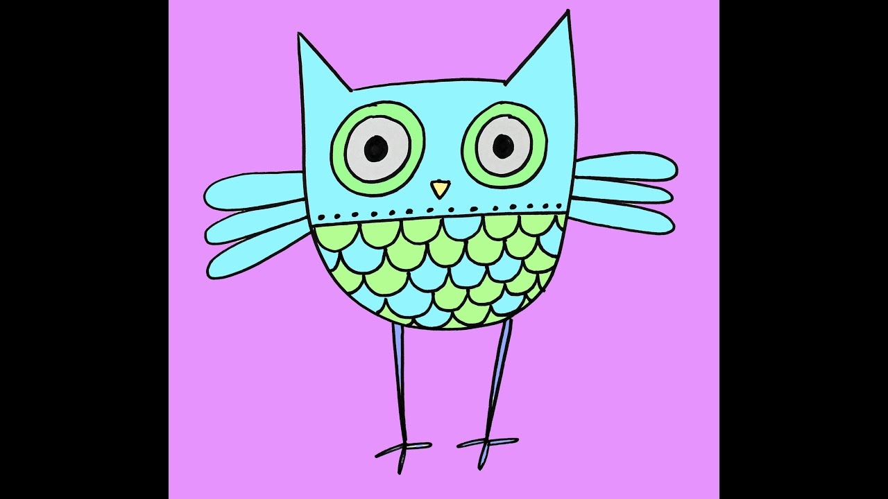 How to Draw a Hoot Owl Easy Drawing Tutorial for Children by doodleacademy