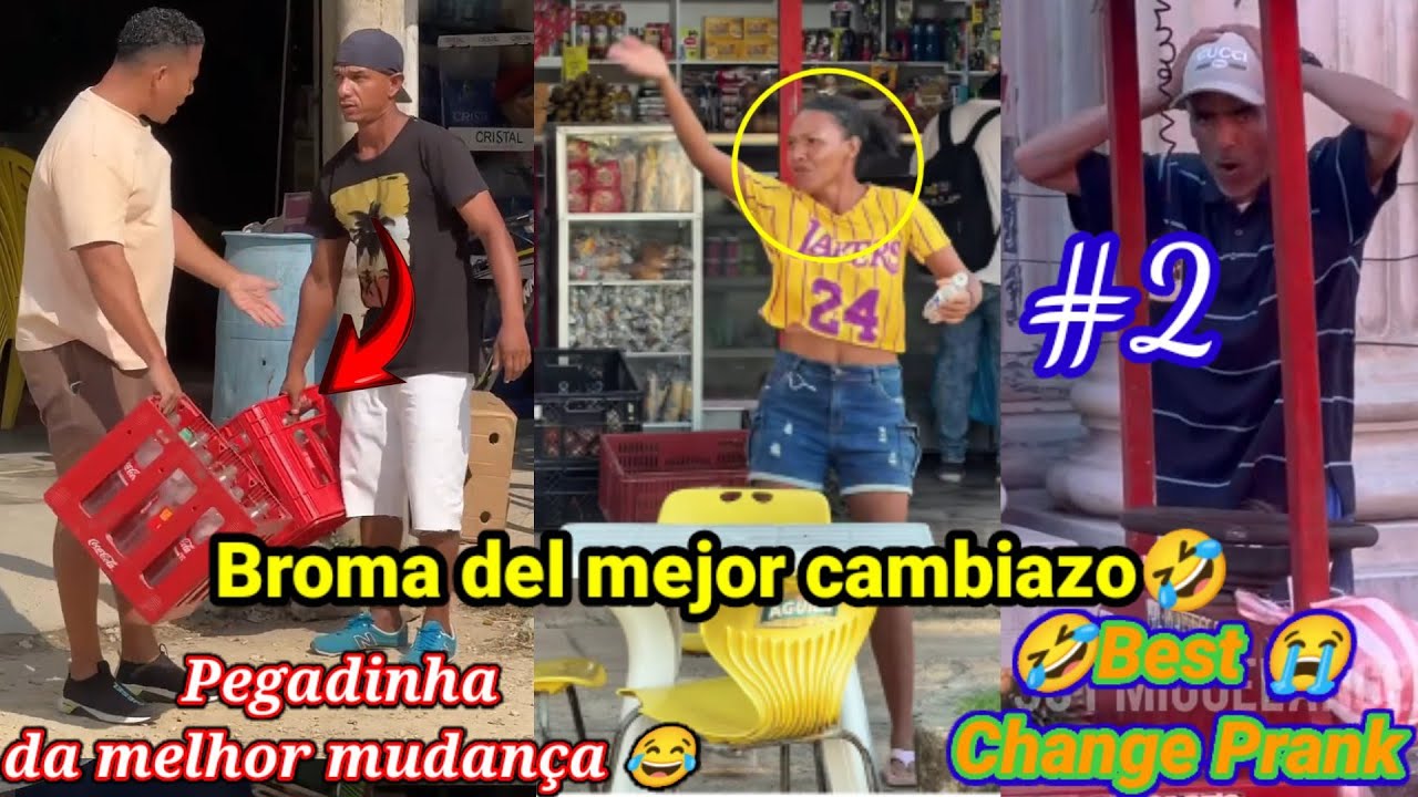 Broma del mejor cambiazo🤣 / Pegadinha da melhor mudança 😂 /Best Change Prank