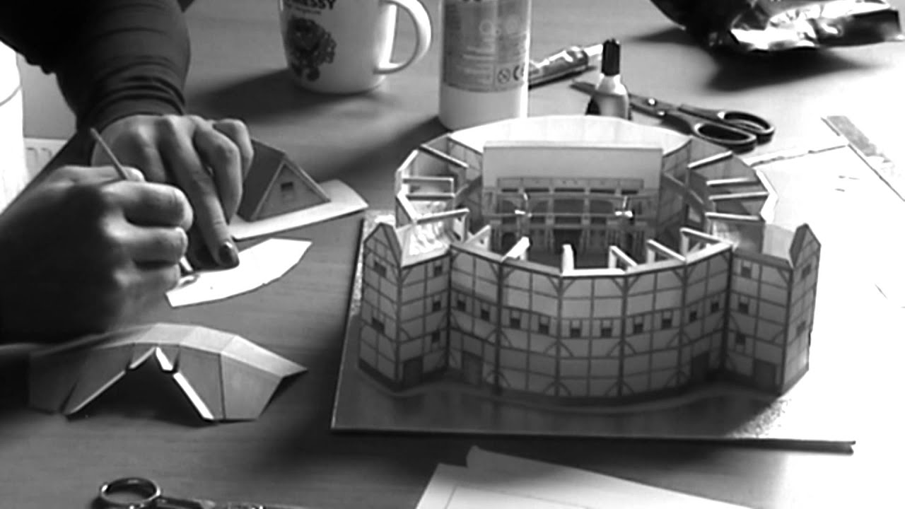 Globe Theatre model construction & burning