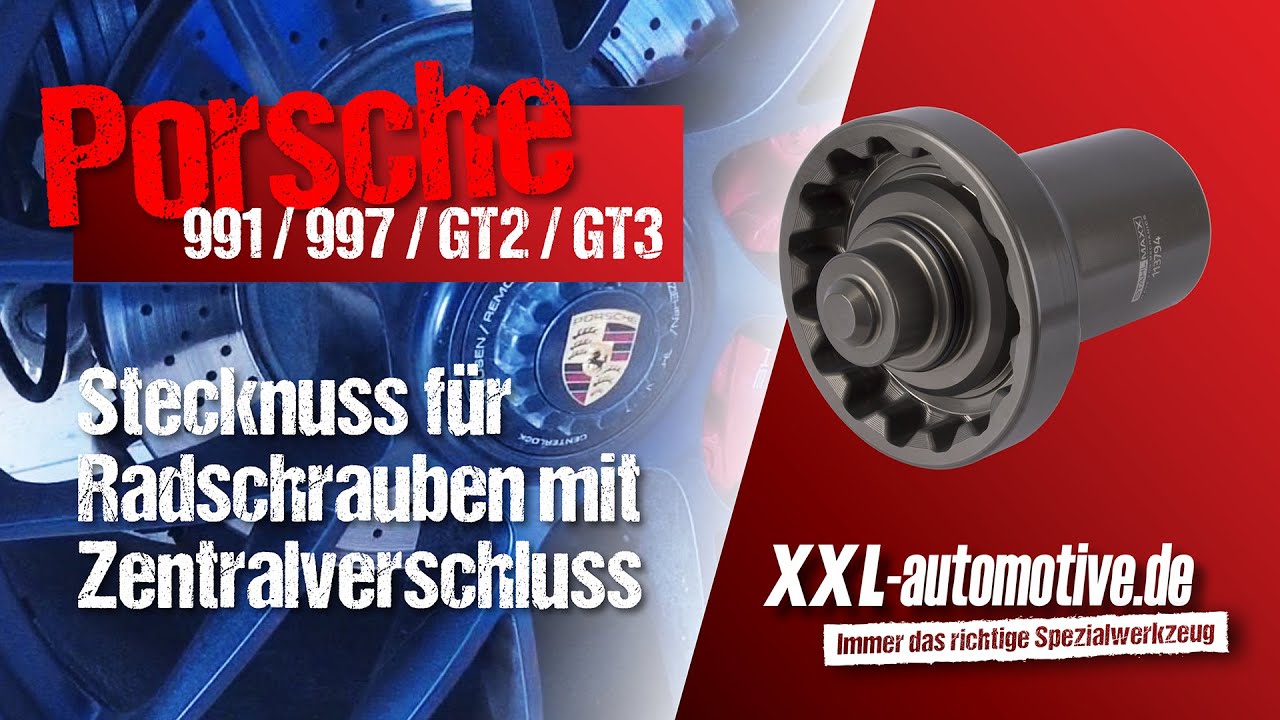 Porsche Radschraube mit Zentralverschluss lösen – ohne Kotflügel zu verkratzen