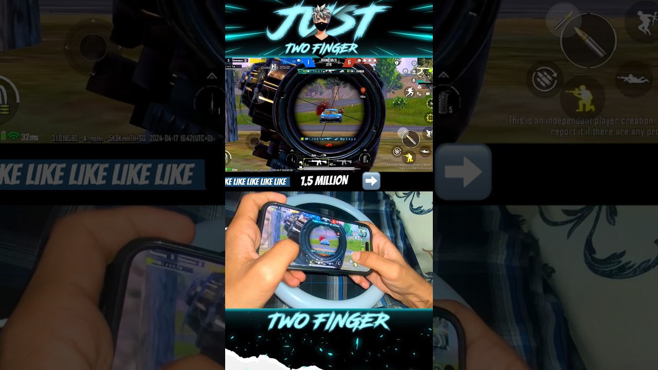 🔘6x SPRAY TAN TAN😱TWO FINGER WITH IPHONE 15 PRO HANDCAM🌐#bgmi #bgmilive #gaming #handcam #pubgm
