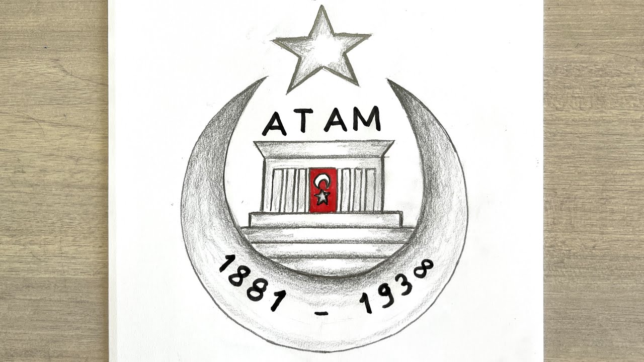 10 KASIM ATATÜRK'Ü ANMA GÜNÜ RESMİ ÇİZİMİ. ANITKABİR ÇİZİMİ.