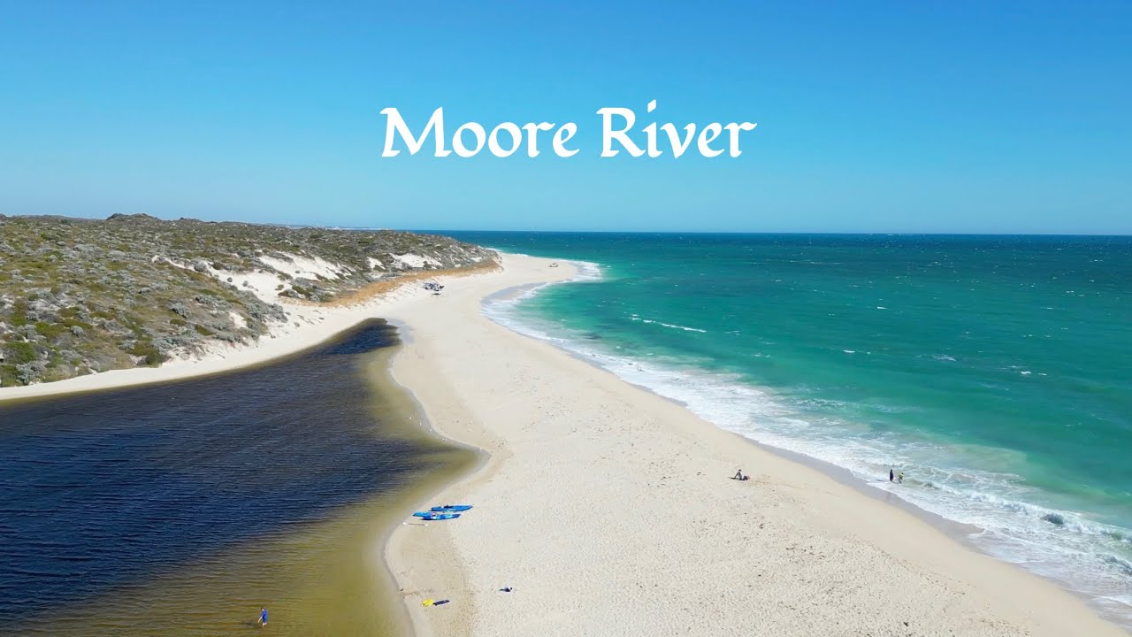 [4K Drone Video] River Meets the Sea &ndash; Moore River Estuary in Western Australia