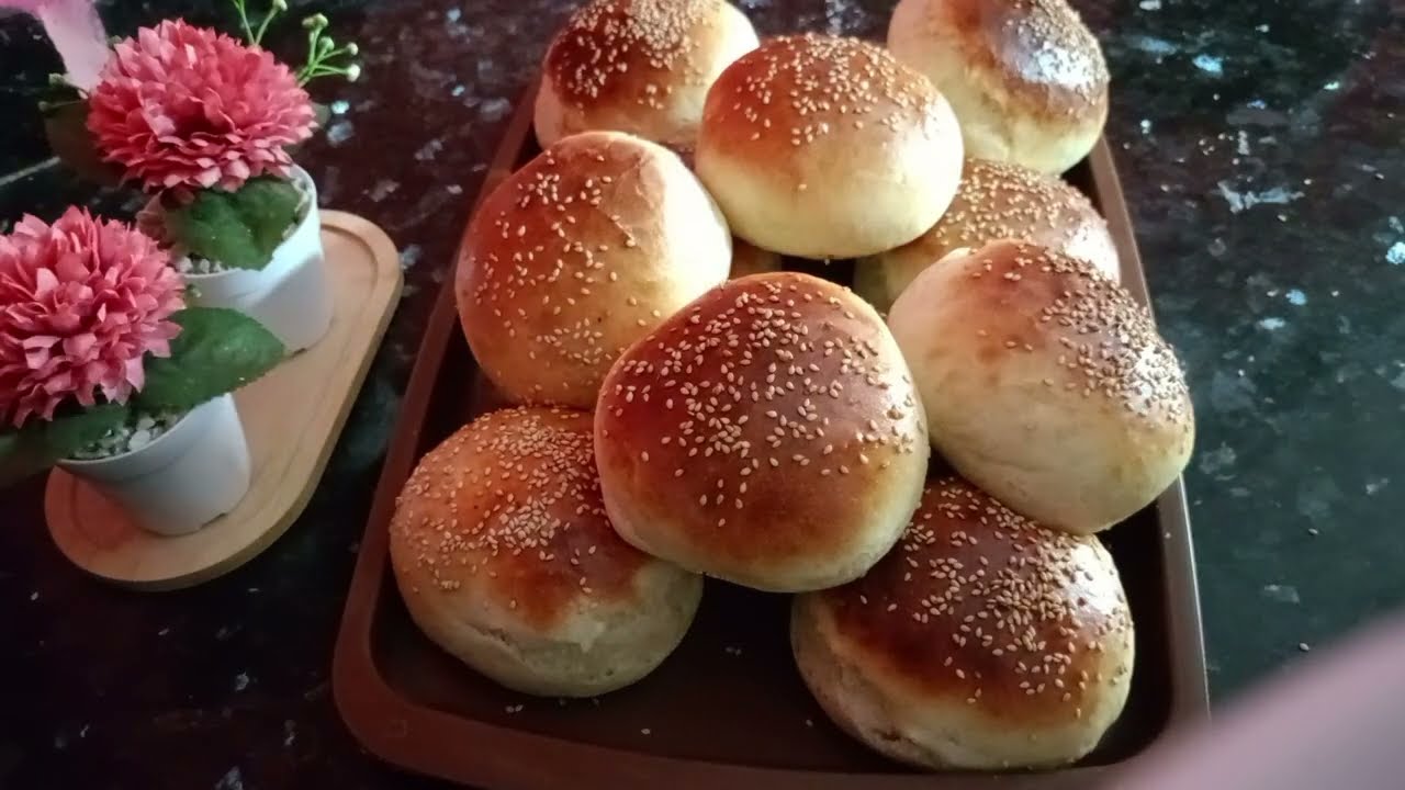 خبز برجر خفيف ريشة قطن 🍔🥰