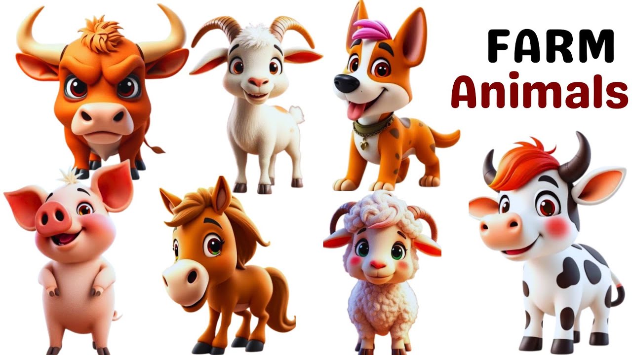 Kids Animal Songs | Learn Names of Farm Animals | Kids  Educational Video | Learn About Farm Animals