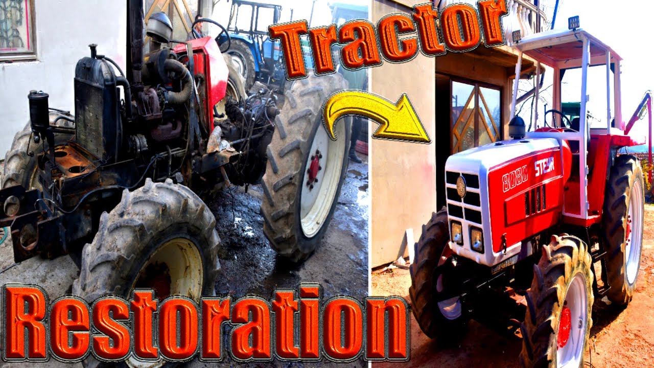 Tractor Restoration ( STEYR 8080 ) Farbanje i restauracija traktora