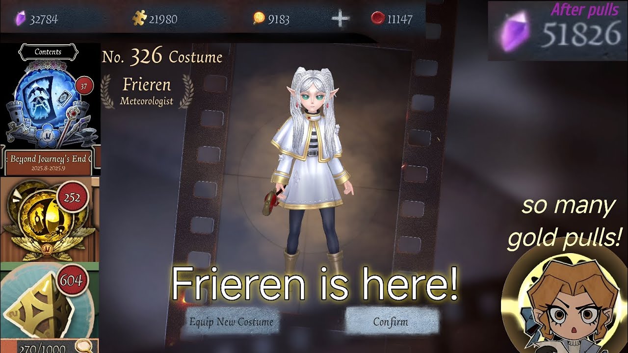 I got every Frieren skin! What did it cost? My biggest essence opening ever | Identity V x Frieren