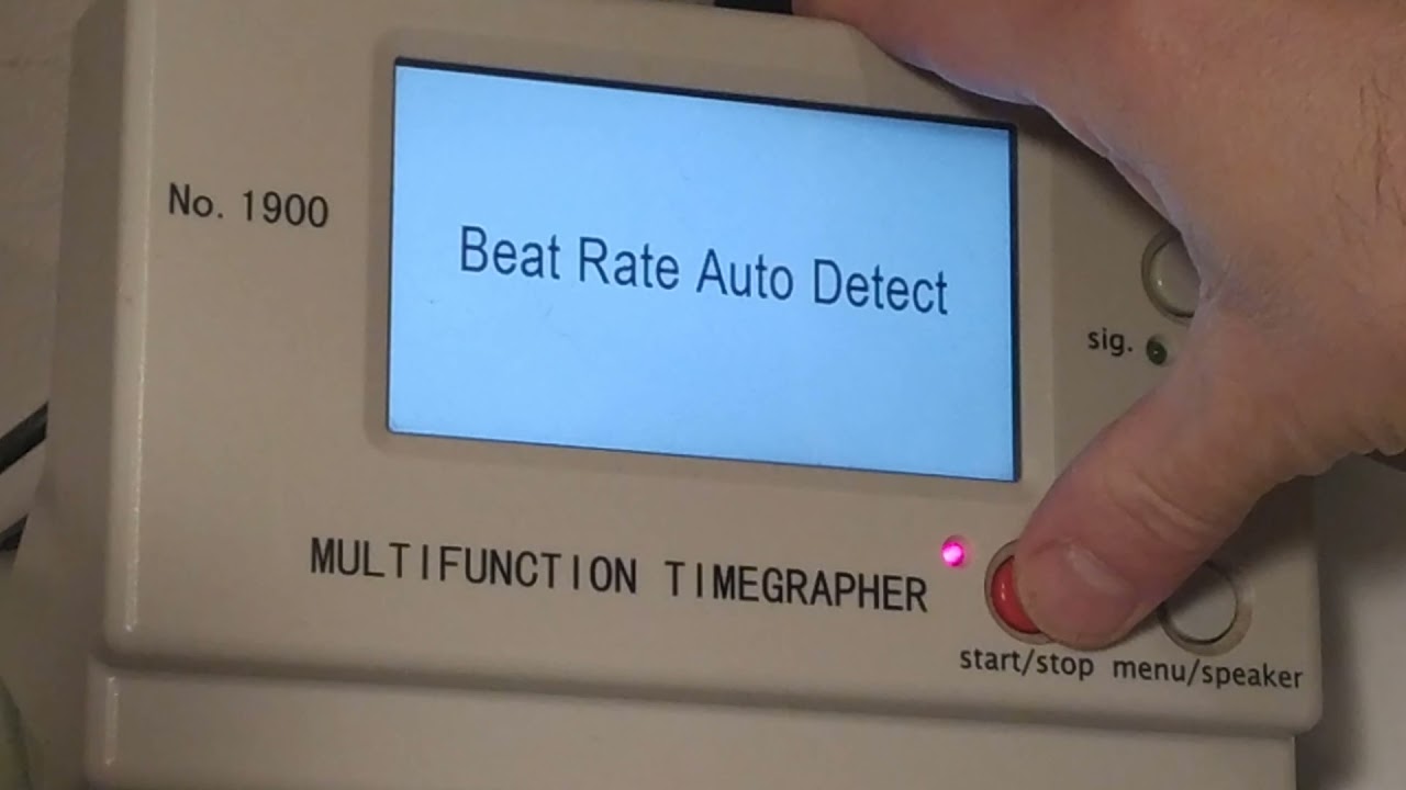 Quick timegrapher overview re beat error and vph