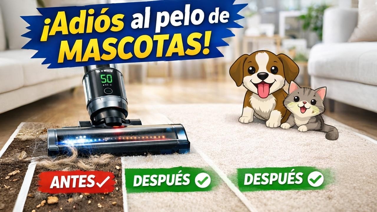¿Adiós al pelo de mascotas  Review real de la Aspiradora sin Cable Bulelink 50Kpa 600W 65 mins