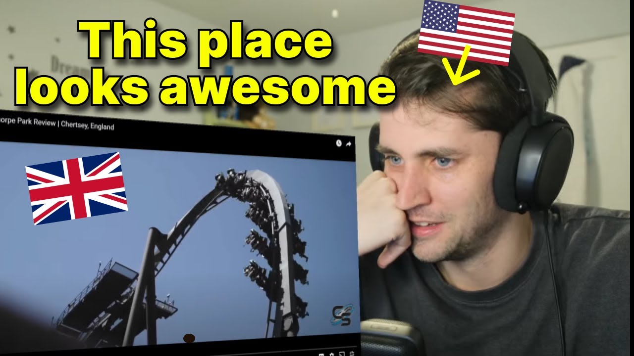 American reacts to Thorpe Park in Chertsey, England