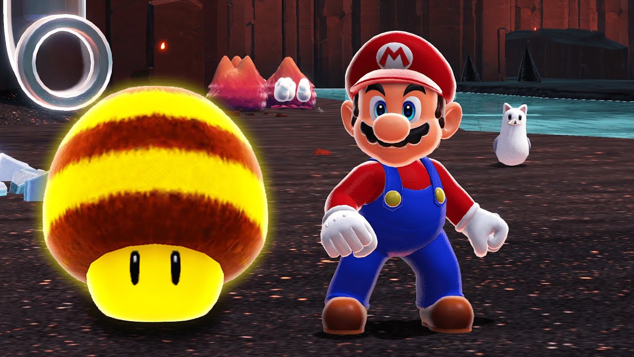 What happens when Mario collects the Bee Mushroom in Bowser's Fury?
