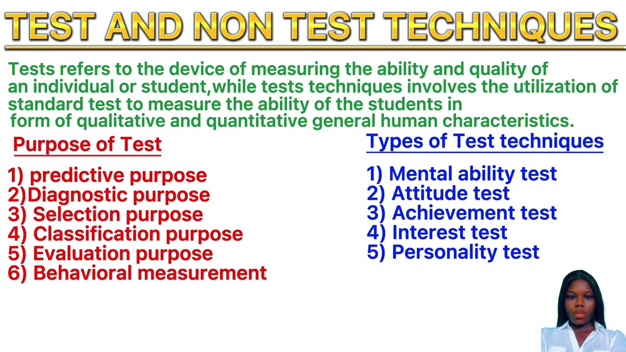 Test and Non Test Techniques