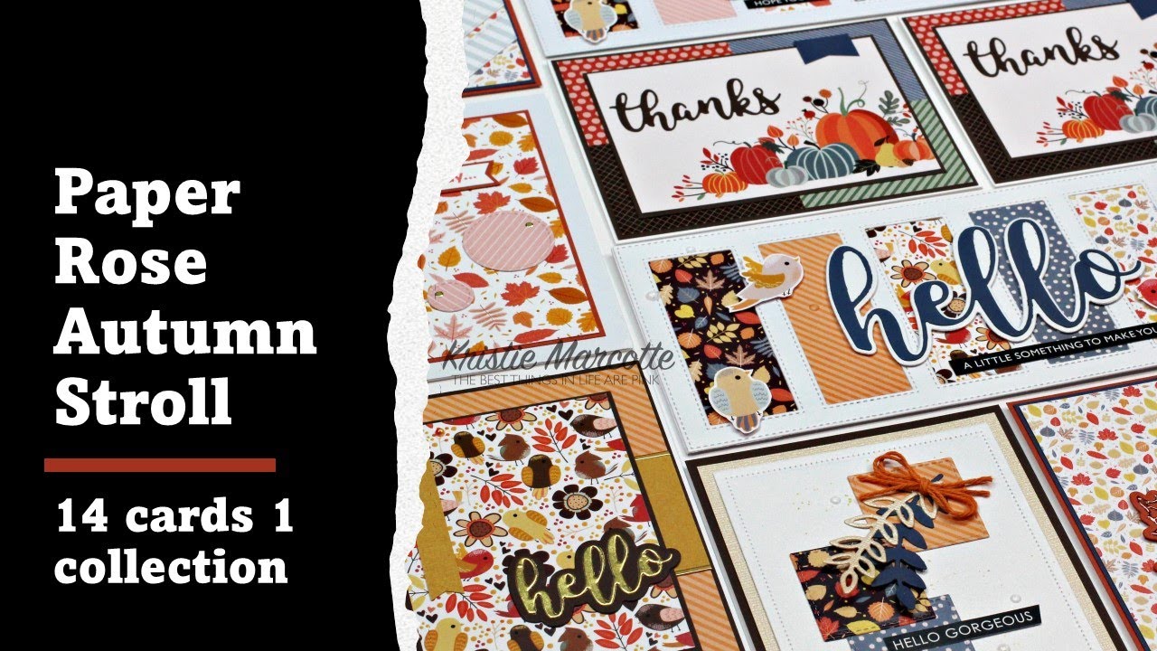 Autumn Stroll | 14 cards 1 collection | Cardmaking with Paper Rose Studio