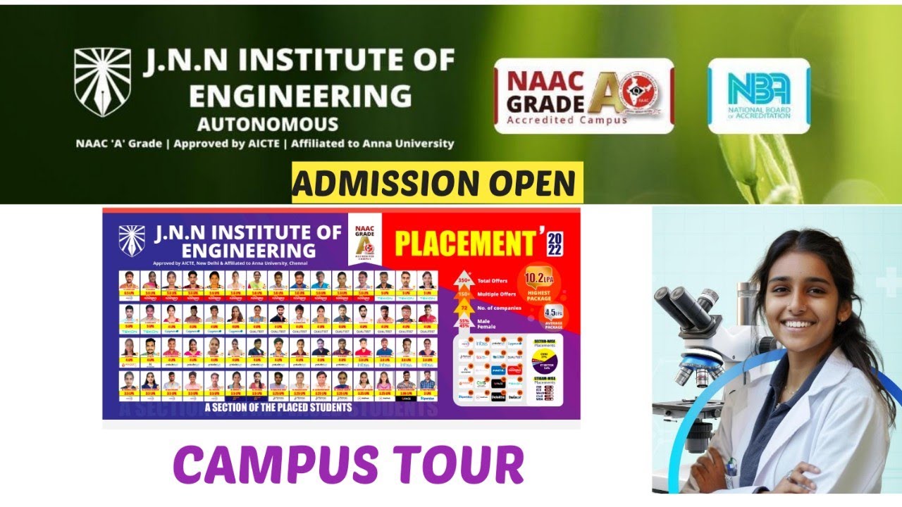 J.N.N. INSTITUTE OF ENGINEERING | CHENNAI | AUTONOMOUS | CAMPUS TOUR | 100% PLACEMENT