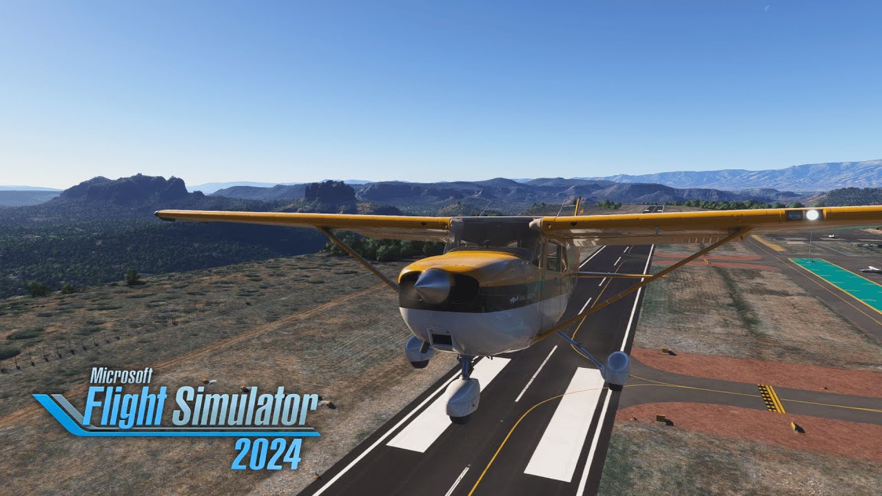 MSFS 2024 Cessna 172 — Учебное пособие по рулению и взлёту