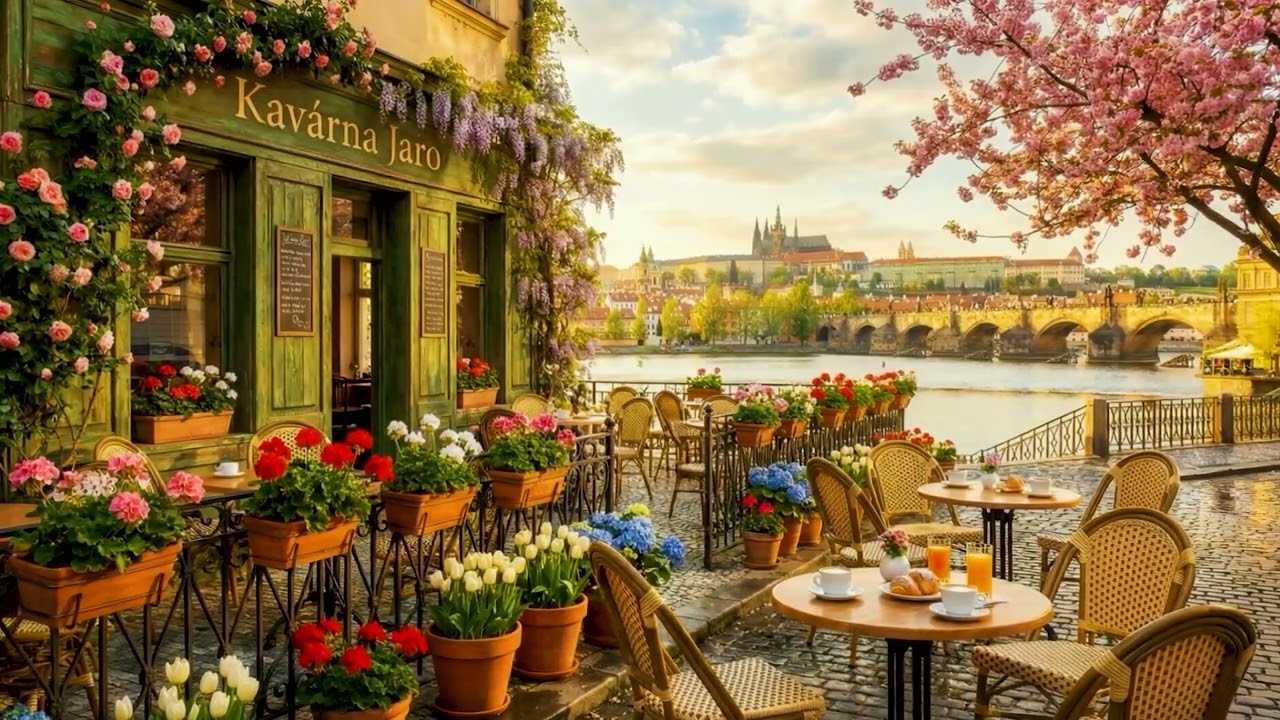 Уютное весеннее кафе ☕ Музыка босса-нова для расслабления и концентрации