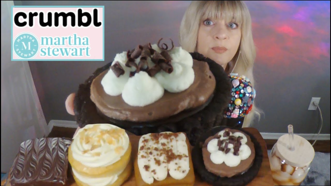 ASMR Crumbl x Martha Stewart Best Collab Ever |Pumpkin Cake, Chocolate Tart, Coconut Cake & Brownie