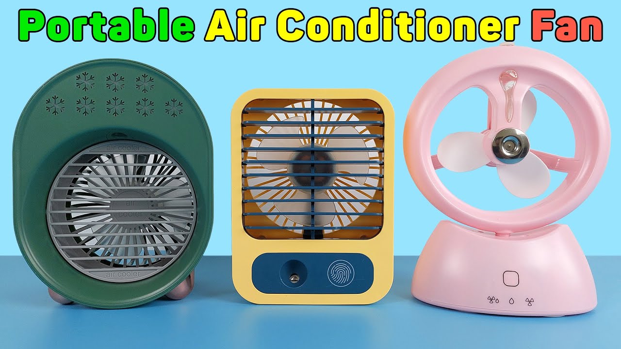 Portable Air Conditioner Fan - Air Cooler, Spray Table Fan, Humidifier | Unboxing & Review