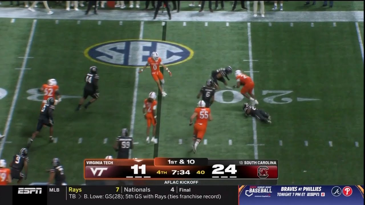 2025 USC vs Virginia Tech - Brandon Cisse, Dylan Stewart Tackle for Loss