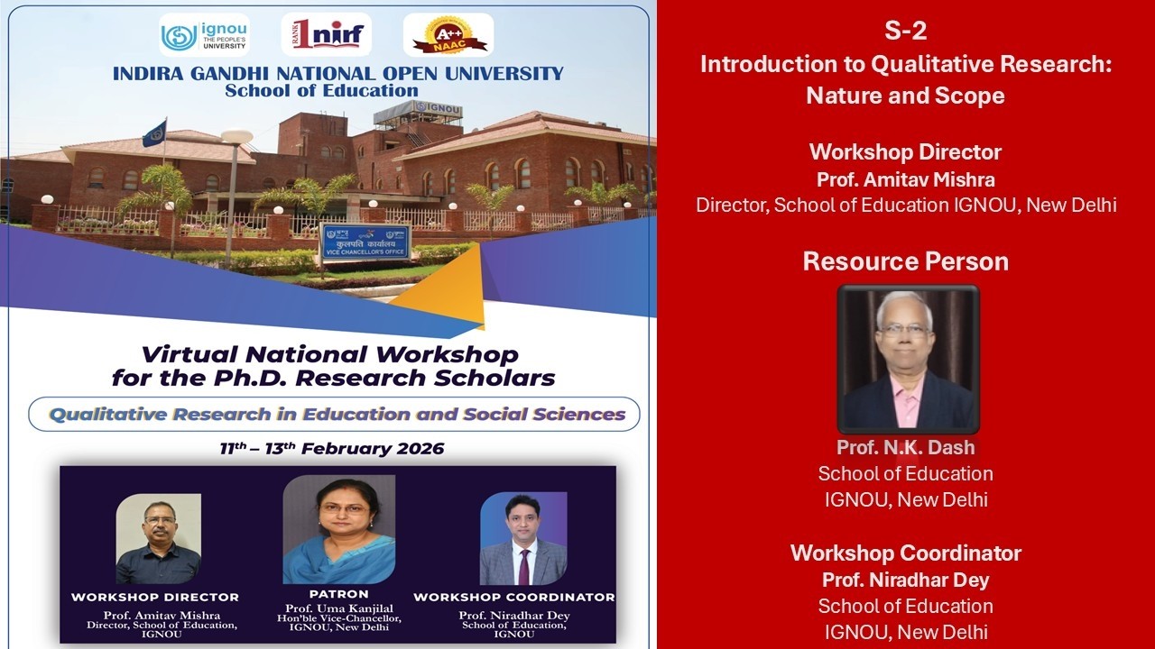 S-2 Introduction to Qualitative Research - Nature and Scope