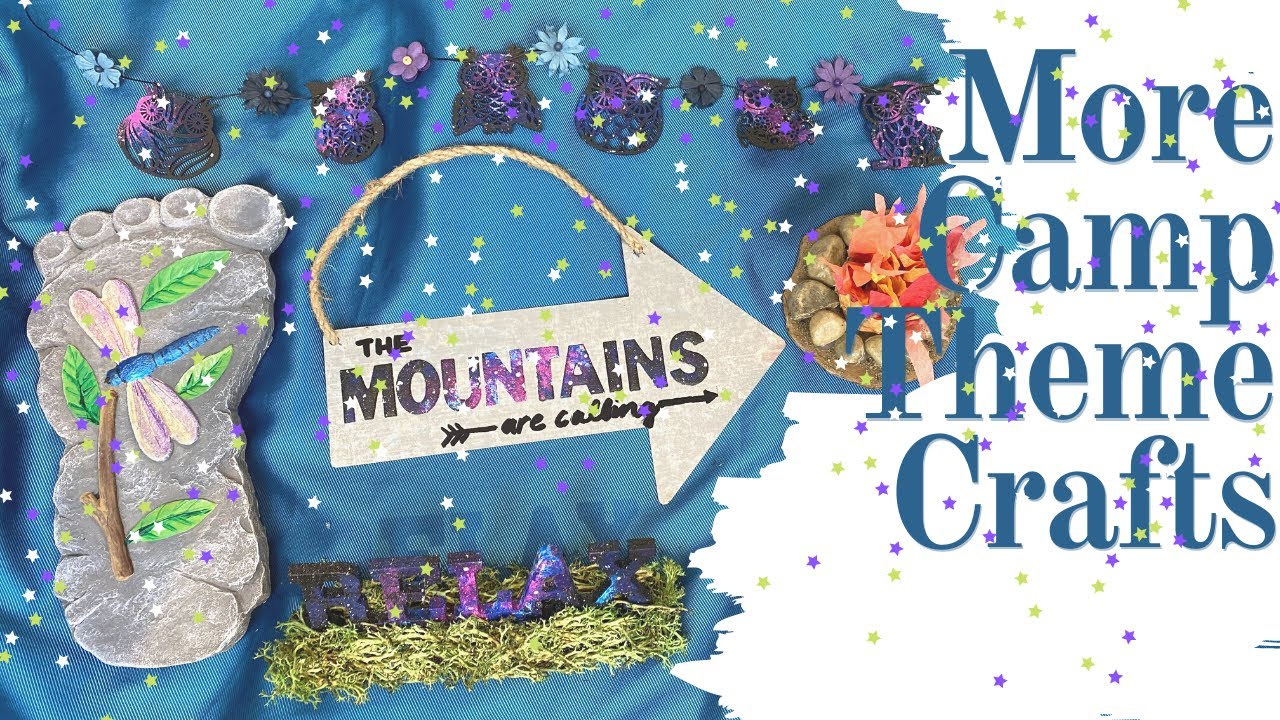 Let's Go Camping DIY Decor Challenge/Mostly DollarTree/Camp Theme Minis for my Tiered Tray