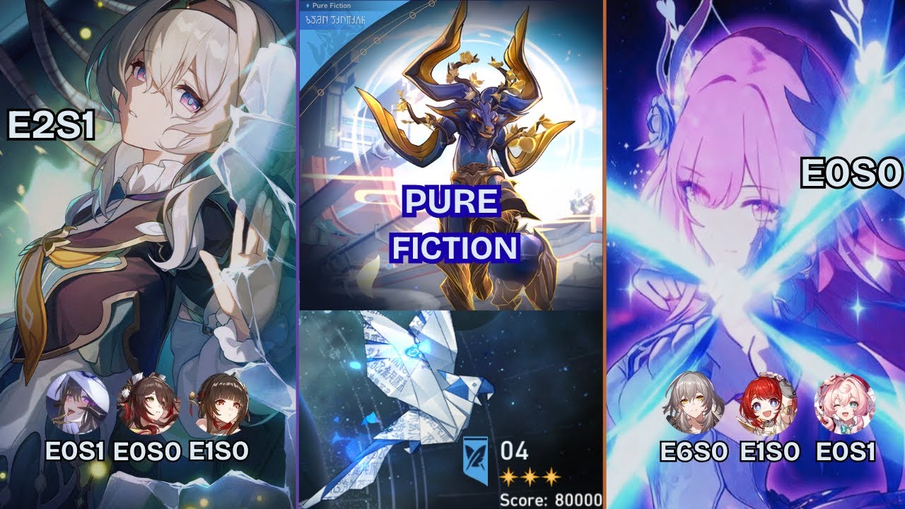 E2S1 Firefly & E0S0 Cyrene carry | 3.8 Pure Fiction | 80000 SCORE | Honkai Star Rail
