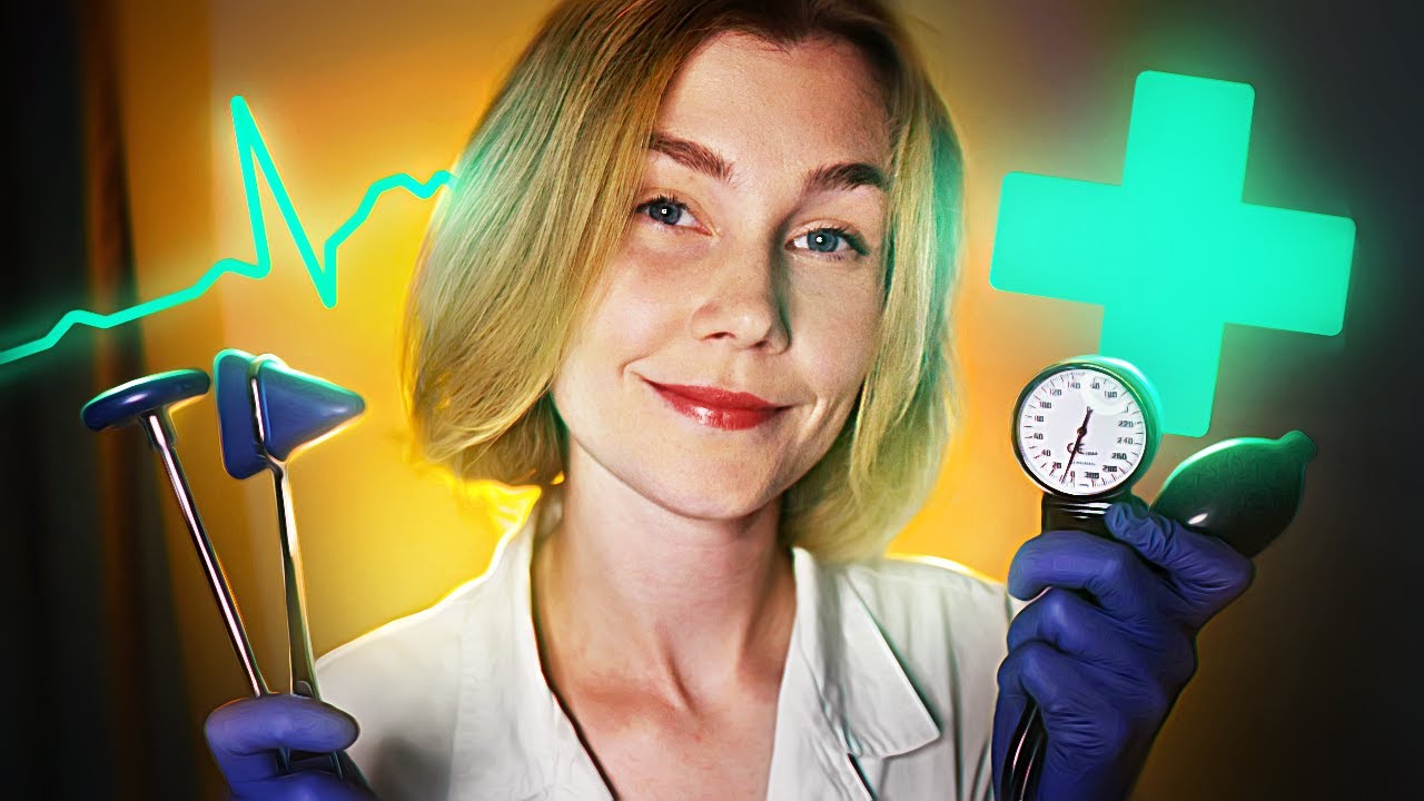 💊АСМР осмотр невропатолога: рефлексы, запахи, вкусы, зрение┃ASMR full medical exam