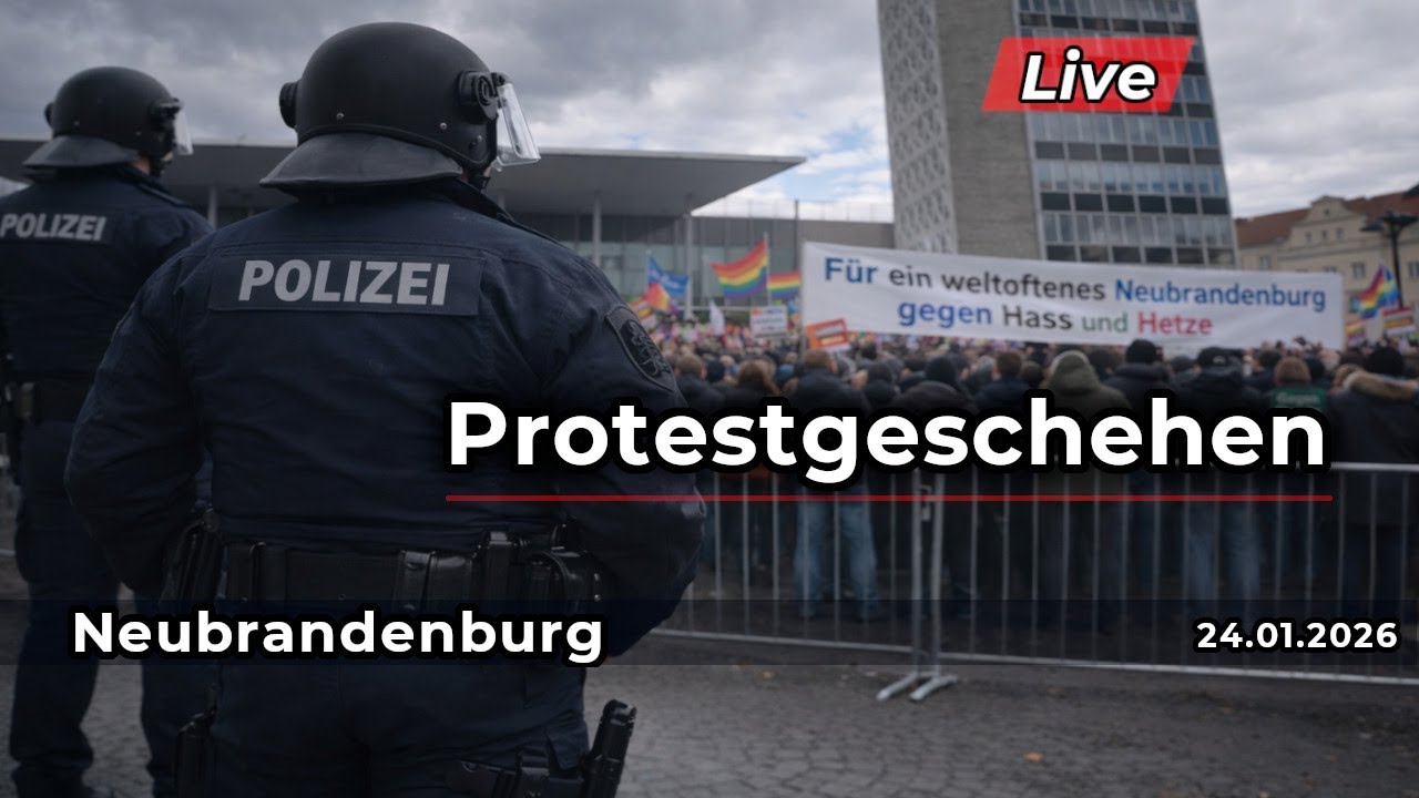 🔴 Live: Protestgeschehen in Neubrandenburg