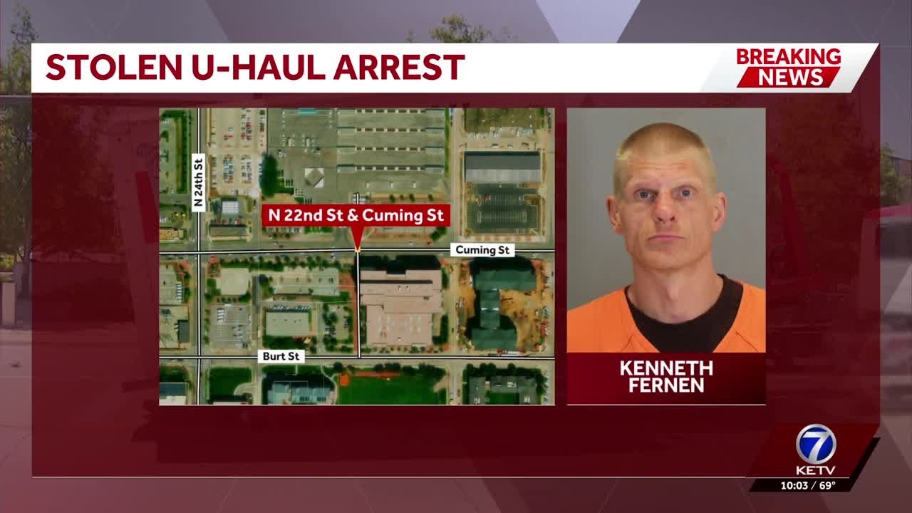 Omaha police arrest one person after crash involving stolen U-Haul
