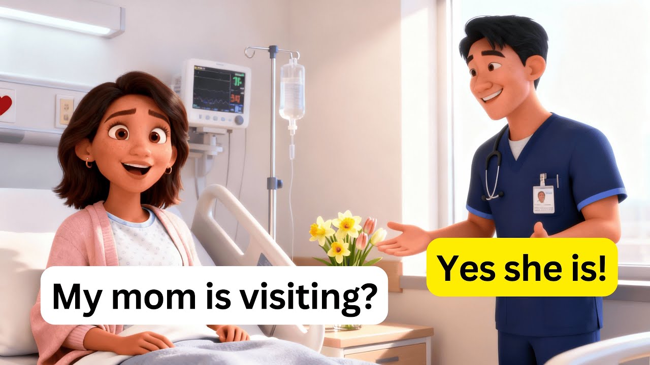 10 Easy English Conversations for Hospital Visits | Real Life Dialogues A1-A2