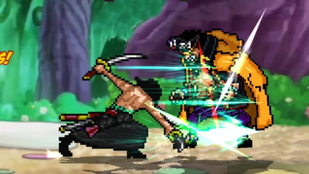 ZORO (KING OF HELL) VS BLACK BEARD - ONE PIECE PIXEL BATTLE