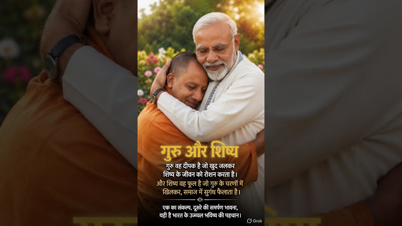 Narendra Modi Yogi Adityanath ji ke gale milte emotional #shorts #viral #trending #modi #bhakti