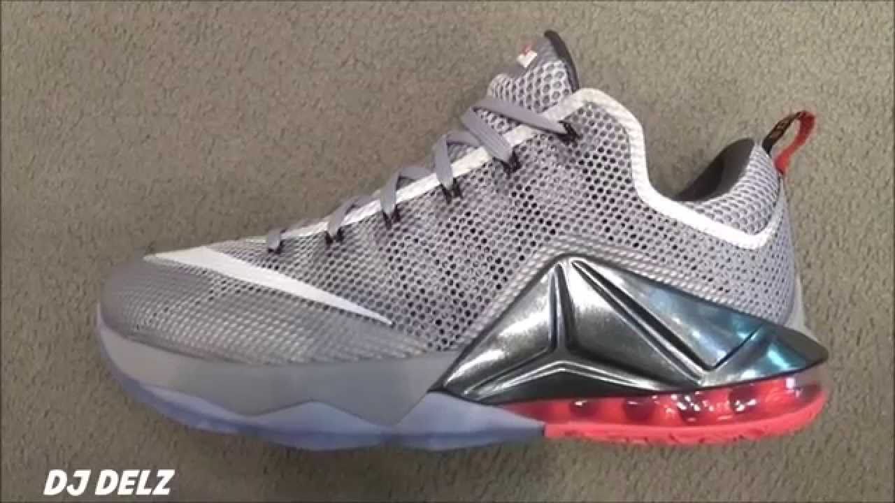 Nike Lebron 12 Low Grey Hot Lava Sneaker Review With @DjDelz
