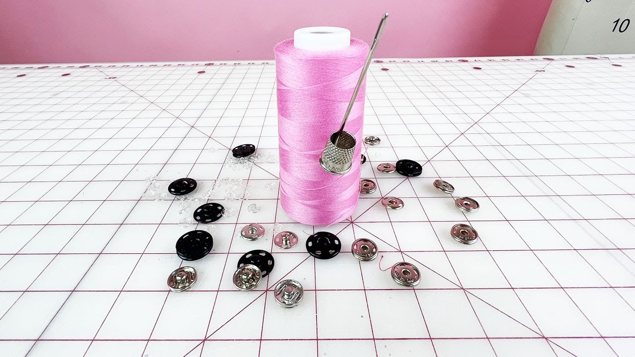 How To Hand Sew A Snap Button Onto Anything | Sew Anastasia