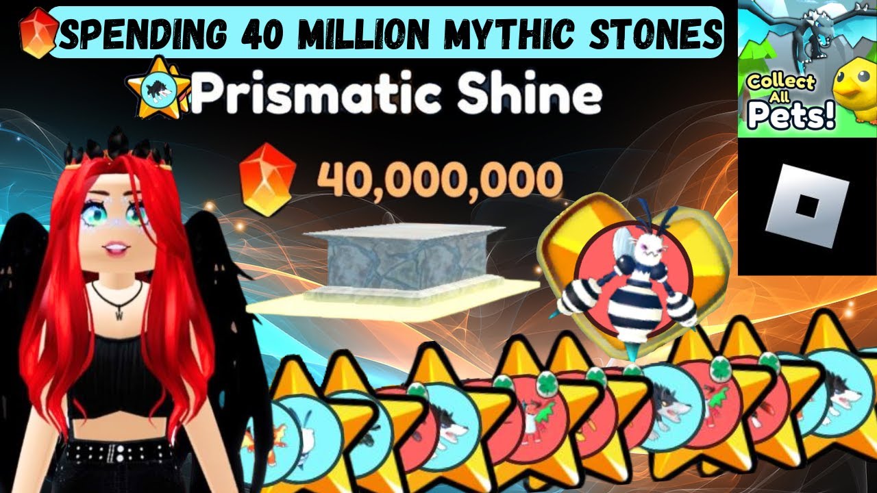 PRISMATIC SHINE - 40 million mythic stones to improve shiny luck  #collectallpets #roblox