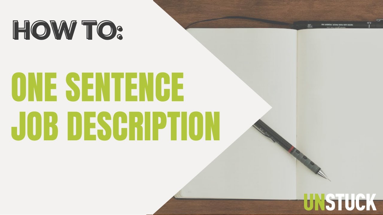 How to Craft a One Sentence Job Description for Your Church Staff | How To | Unstuck Group