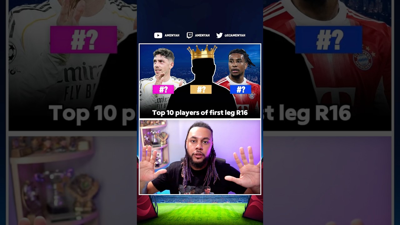 Топ-10 игроков первого матча 1/16 финала Лиги чемпионов! 🥇