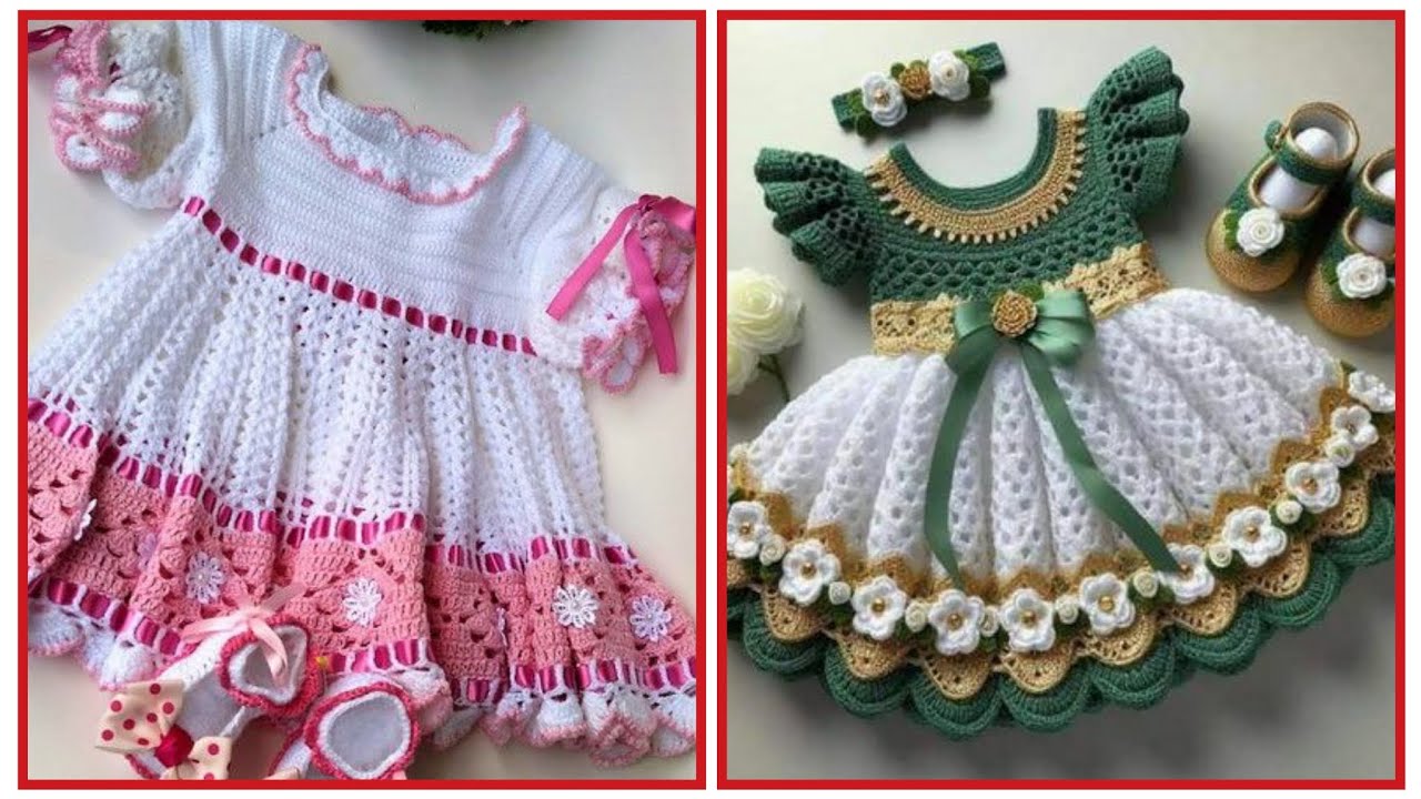 Crochet lace kids frocks design ideas
