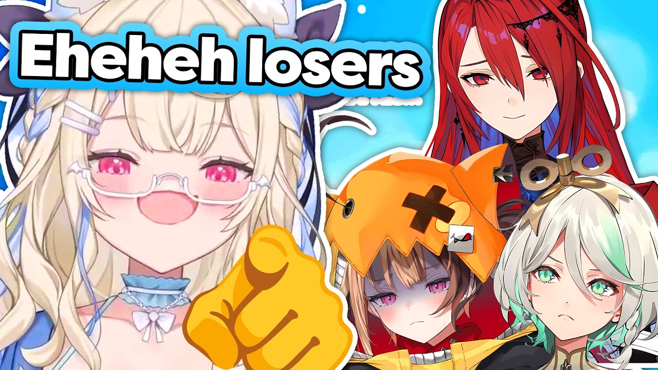 I love how smug and eheheh Fuwawa is every time she wins against Justice