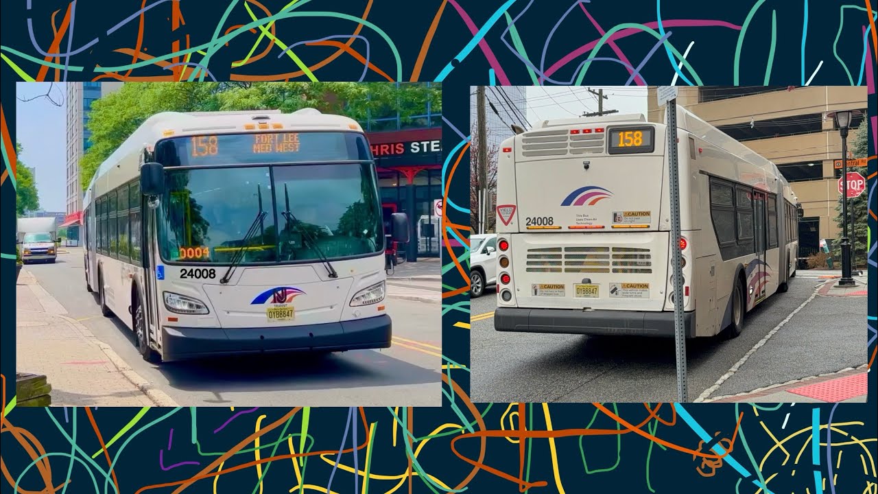 NJ Transit 158 FORT LEE MED WEST EDGEWATER VIA RIVER ROAD (NFI XD60 #24008)