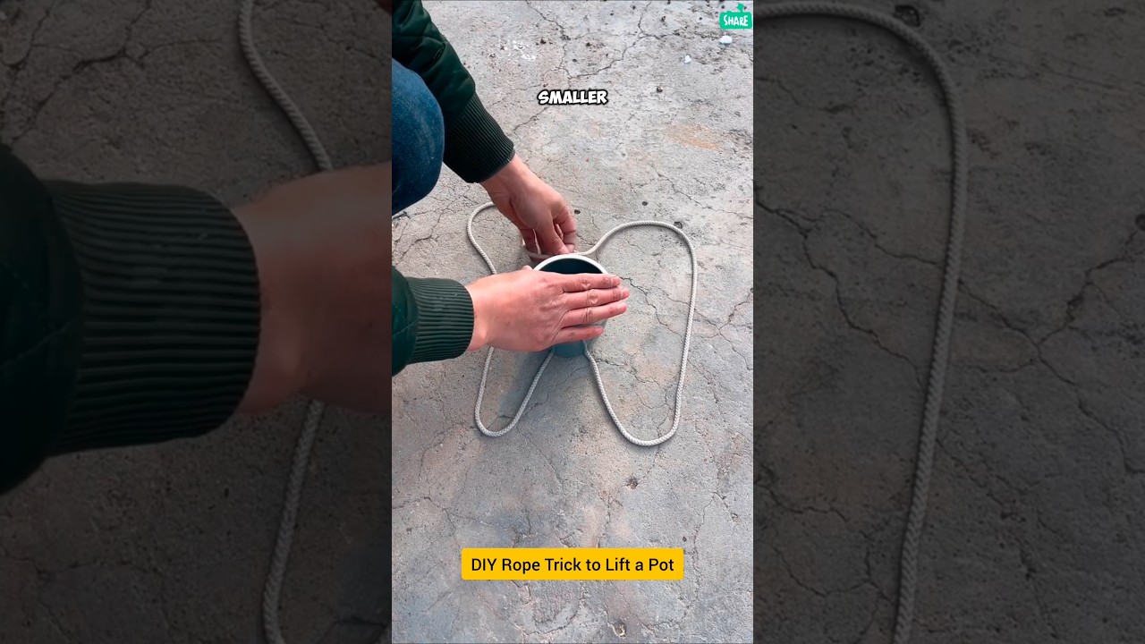 DIY Rope Trick to Lift a Bucket or Pot Easily #facts #trending #tips #shorts #infobyteusa