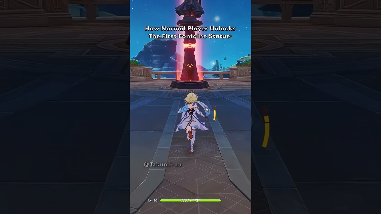 Genshin Impact Types Of Players When Unlocking The First Fontaine Statue
