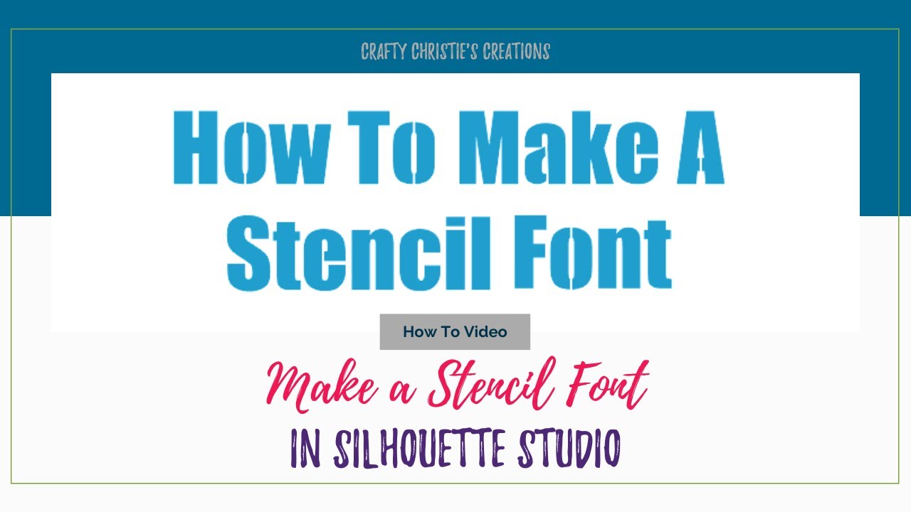 How to Make a Stencil Font in Silhouette Studio