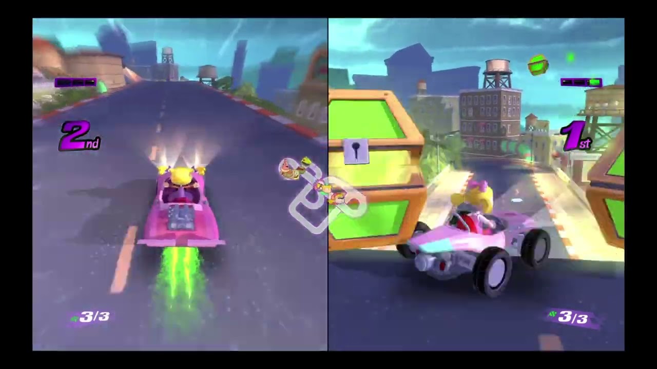 Nickelodeon Kart Racers Angelica and Helga Work together to get through Cynthia Cup (Regular)