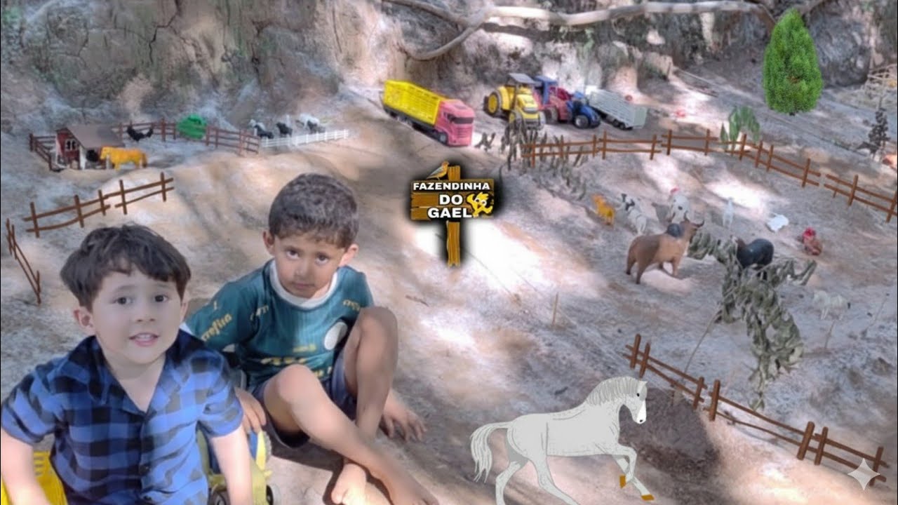 Fazendinha do Gael | seu primo ajudando cuidar da fazendinha | zenon foi pescar 