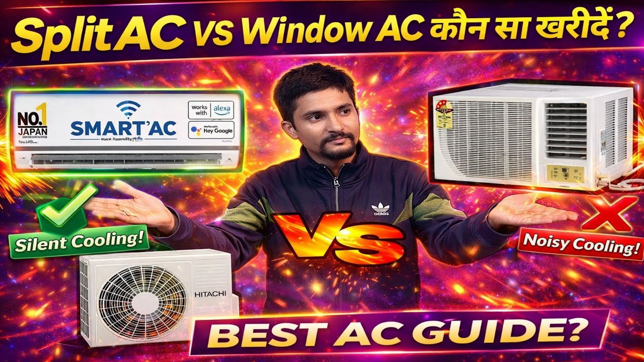 Split AC VS window AC कौन सा खरीदें?2025✅💯💥#splitac#windoac#splitacvswindoac#airconditioner#acreview